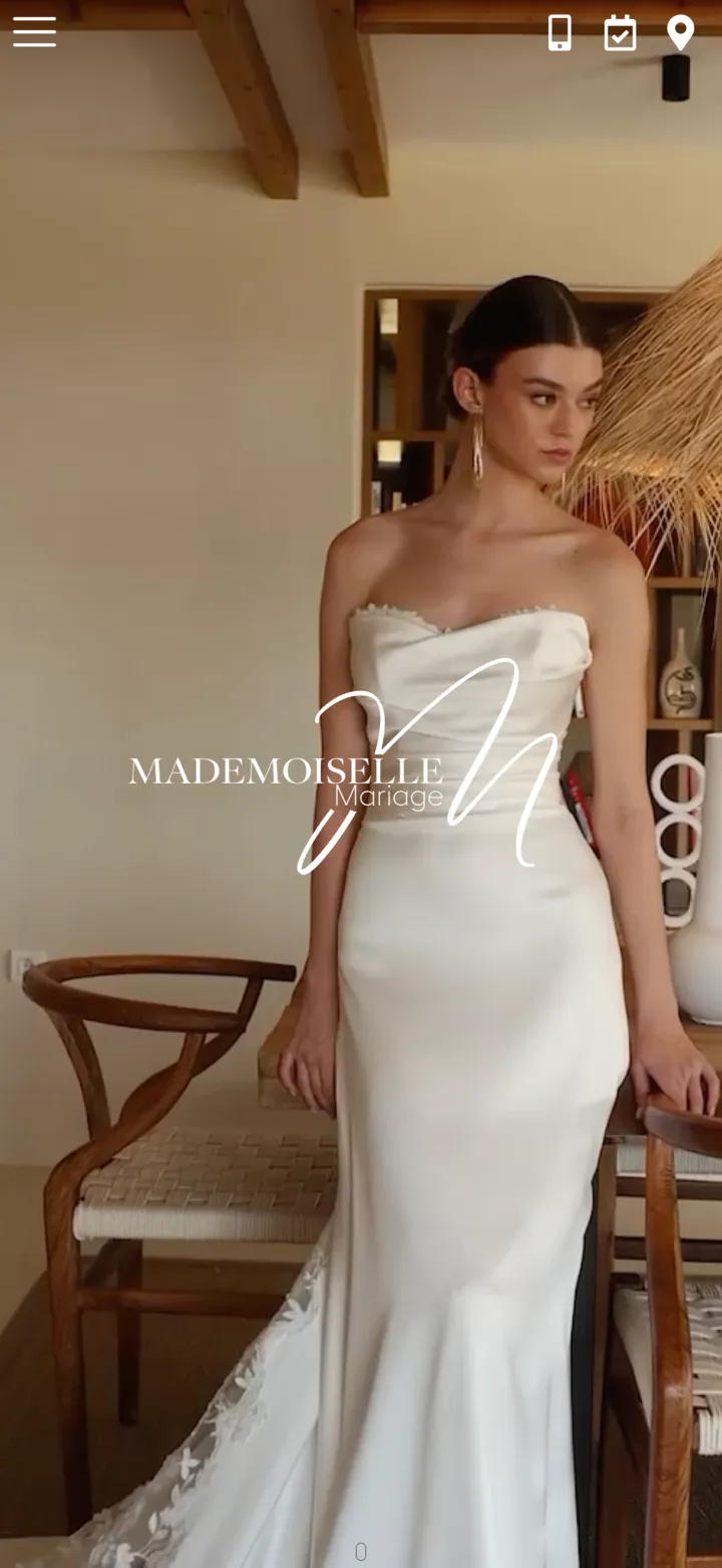 Le site de Mademoiselle M sur téléphone